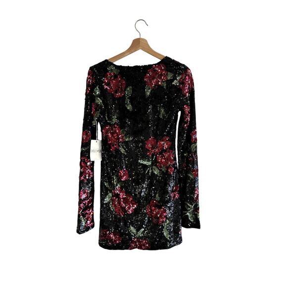 Show Me Your Mumu Out Tonight Mini Dress Send Me Roses Black Sequins S NWT - Picture 10 of 12